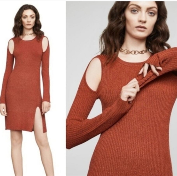 NWT BCBGMAXAZRIA Sweater Slip on Cocktail Knit Mini Dress sz XS - Picture 4 of 11